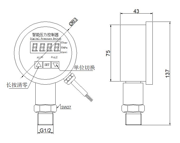 径向成人免费黄瓜视频控制器尺寸图